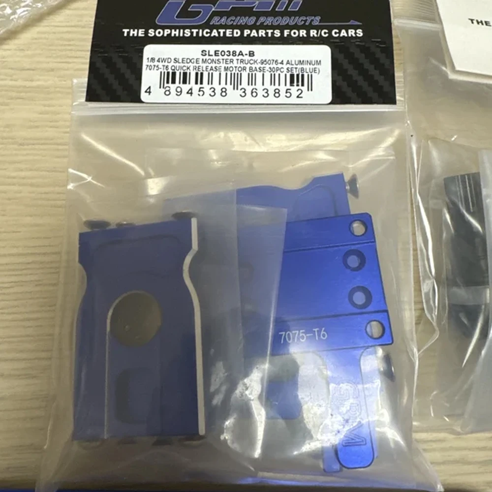 GPM สำหรับ Traxxas 1/8 Sledge 6S 95076-4 Monster Truck รถบังคับวิทยุ อะไหล่อัพเกรด ชิ้นส่วนโลหะอะลูมิเนียม แท่นยึดมอเตอร์แบบถอดเร็ว 9589