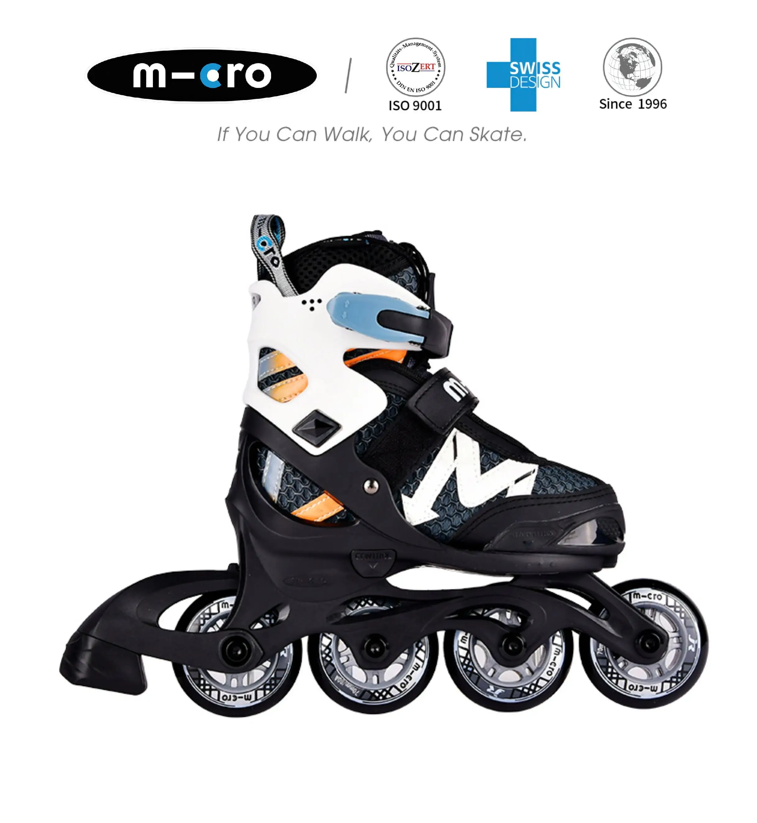 Micro NEW SHAPER KID,3-18 مبتدئين ، 100 كجم ، 80A رصاصة 4WD ، ، حجم قابل للتعديل أحذية تزلج مضمنة