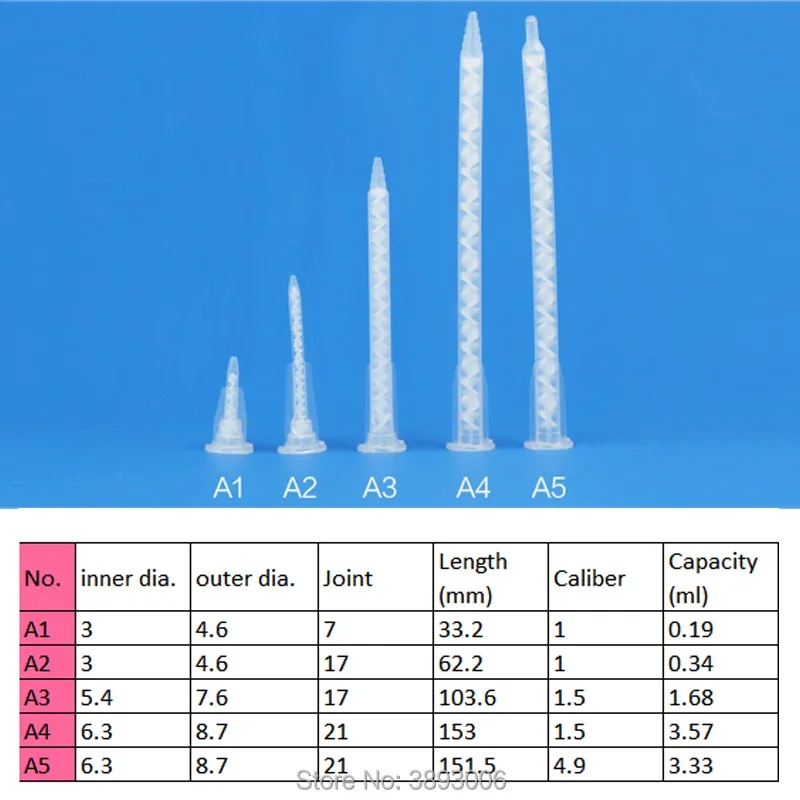 50pcs/lot AB Glue Mixing Nozzles Plastic Disposable Epoxy Resin Static Mixer/dual Cartridge Mixer