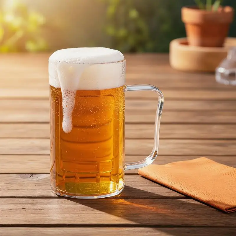 

Home Party Bar Transparent Beer Mug Acrylic Plastic Unbreakable Milk Coffee Juice Water Cup Barware Drinkware