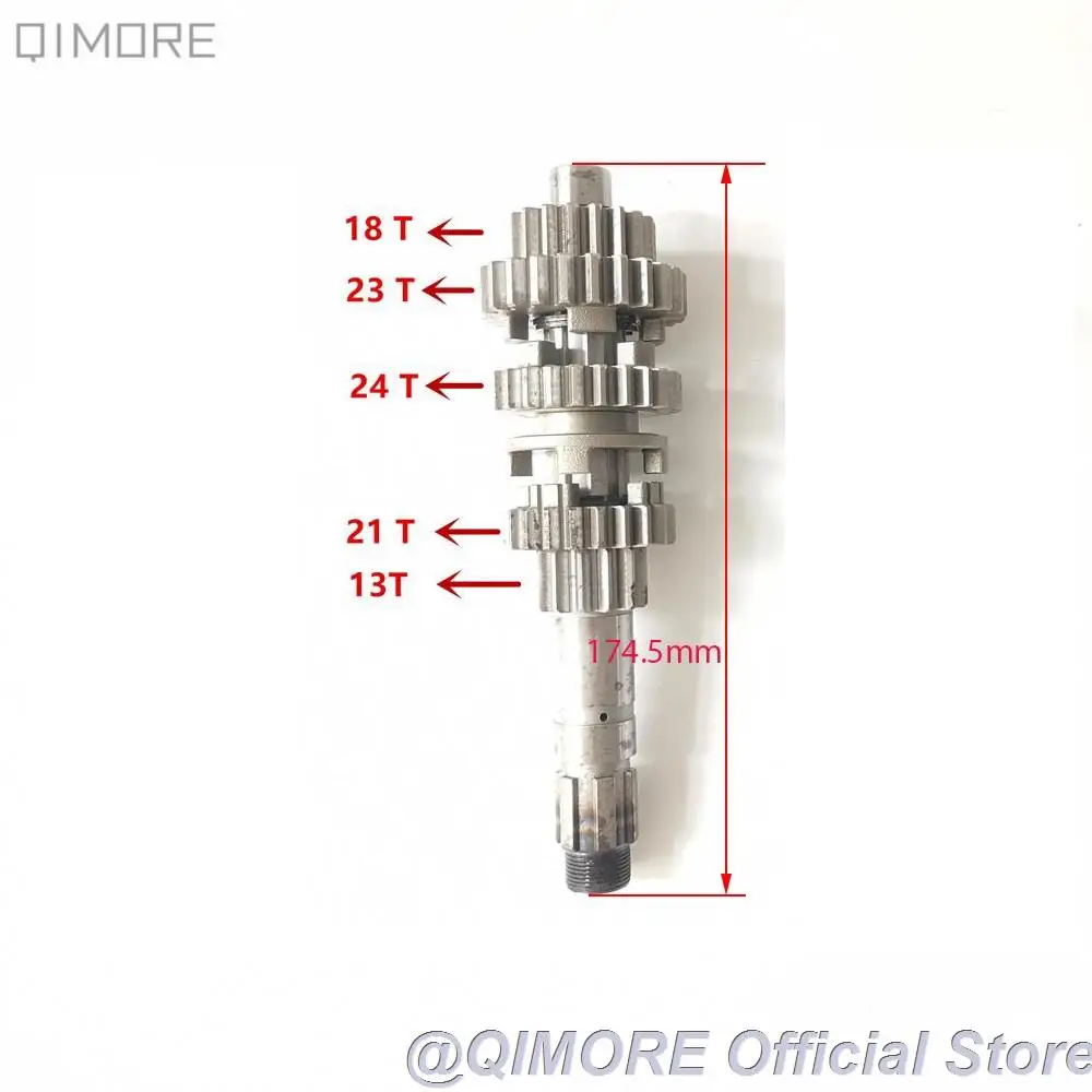 Transmission Main Shaft for Rebel CA250 CM250 CBT250 DD250 DD350 Tank Vision 250 Baja Phoenix 250 Sanex QJ250-3 253FMM