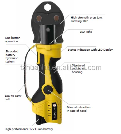 

HHYD-1532 Hydraulic Pipe Press Tool Kit Battery Charger Crimping Copper PEX Pipes-Plumbing Tools Equipment
