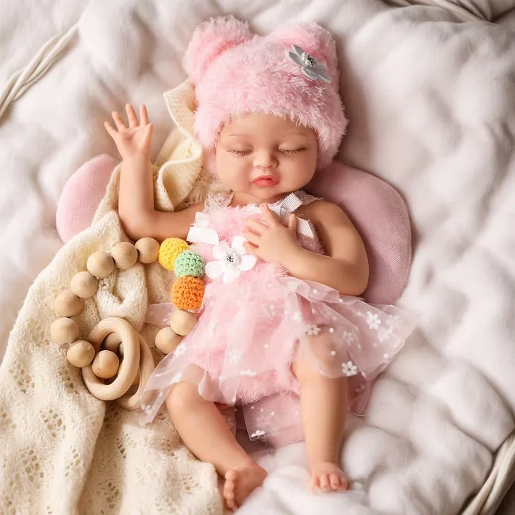 RTS Realistic Silicone Reborn Baby Nancy 12 Inch Sleeping Infant Girl Full Body Silicone Doll Ship Within 3-7 Days