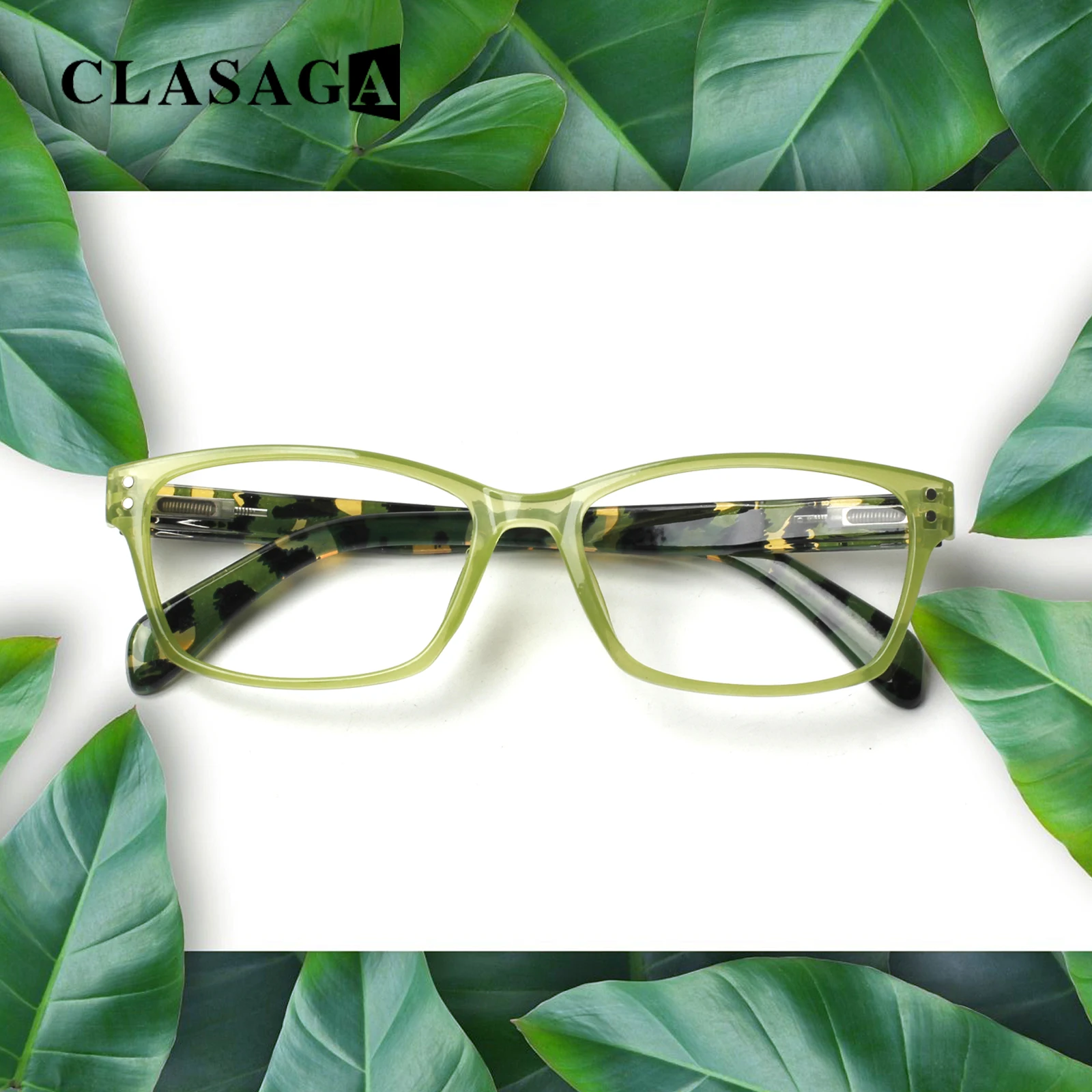 

CLASAGA Men Women Universal Reading Glasses Rectangular picture frame HD Lenses High Quality Prescription Eyewear Diopter0-+6.0