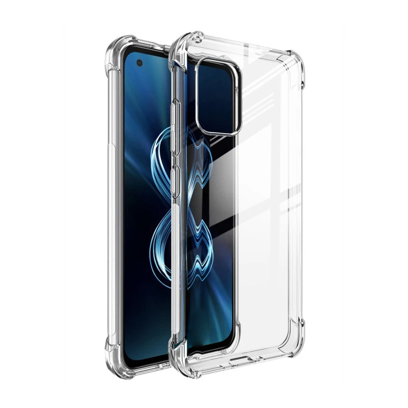Para ASUS Zenfone 8 Case Alta Qualidade Macio TPU Airbag À Prova de Choque Proteção Completa Capa Transparente para Zenfone 8 angg