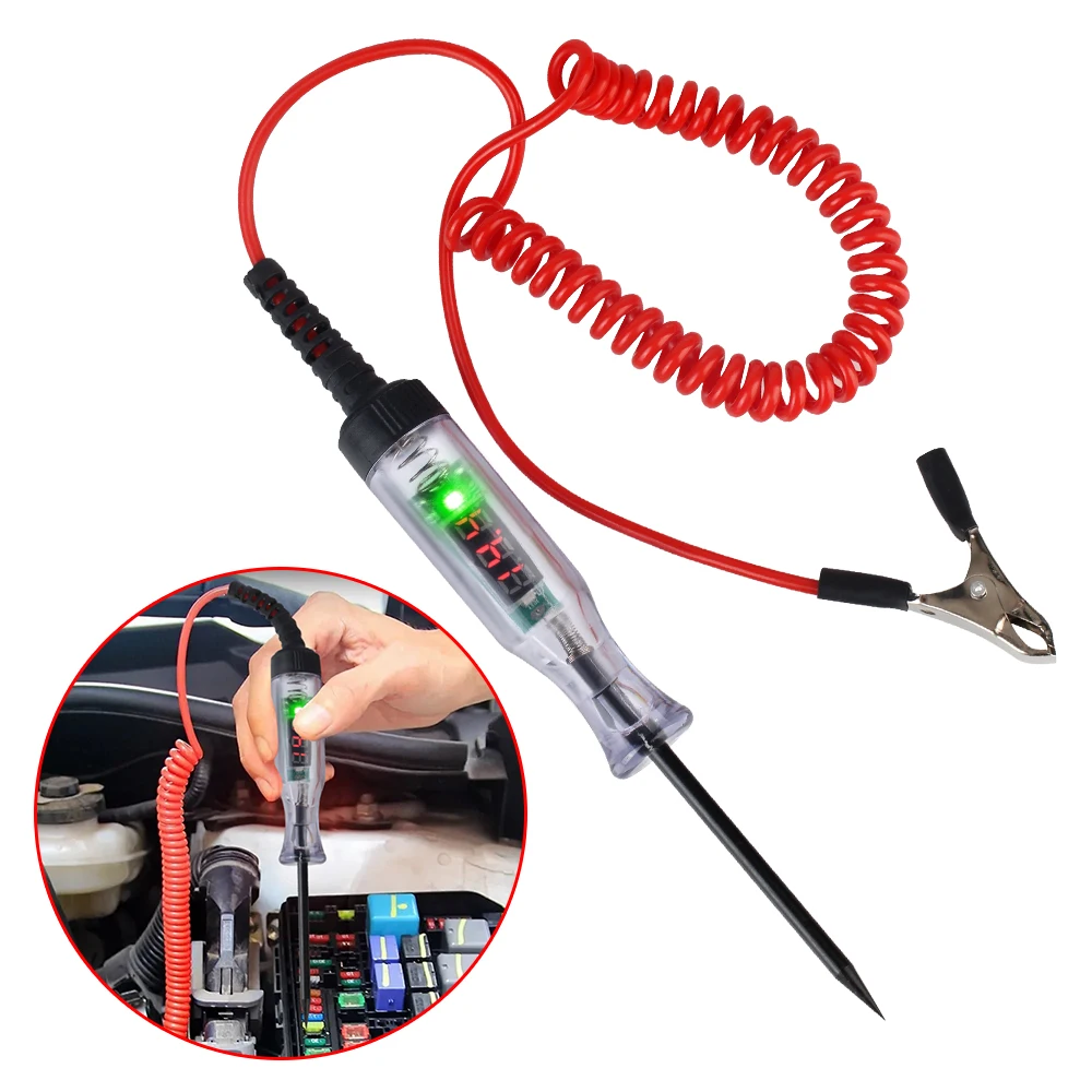 

Auto Accessories Voltage Tester Circuit Detector Digital LCD Car Display Measuring Pen Universal Probe Pen DC/Resistance Test