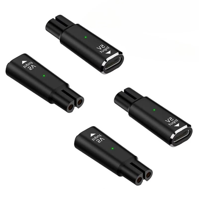 Hot Selling-Type-C 5V Shaver Adapter Charger Converter(4Pcs) For Philips One Blade QP2724 QP2834 QP4530 QP1924 QP1324,Type-C 5V