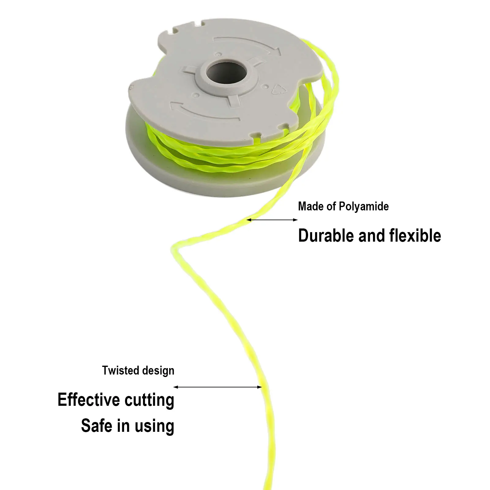 

6pcs For WORX WA0014 Spool Line For WG168 WG184 WG190 WG191 String Trimmer With 2pcs Cap String Trimmer Parts Accessories