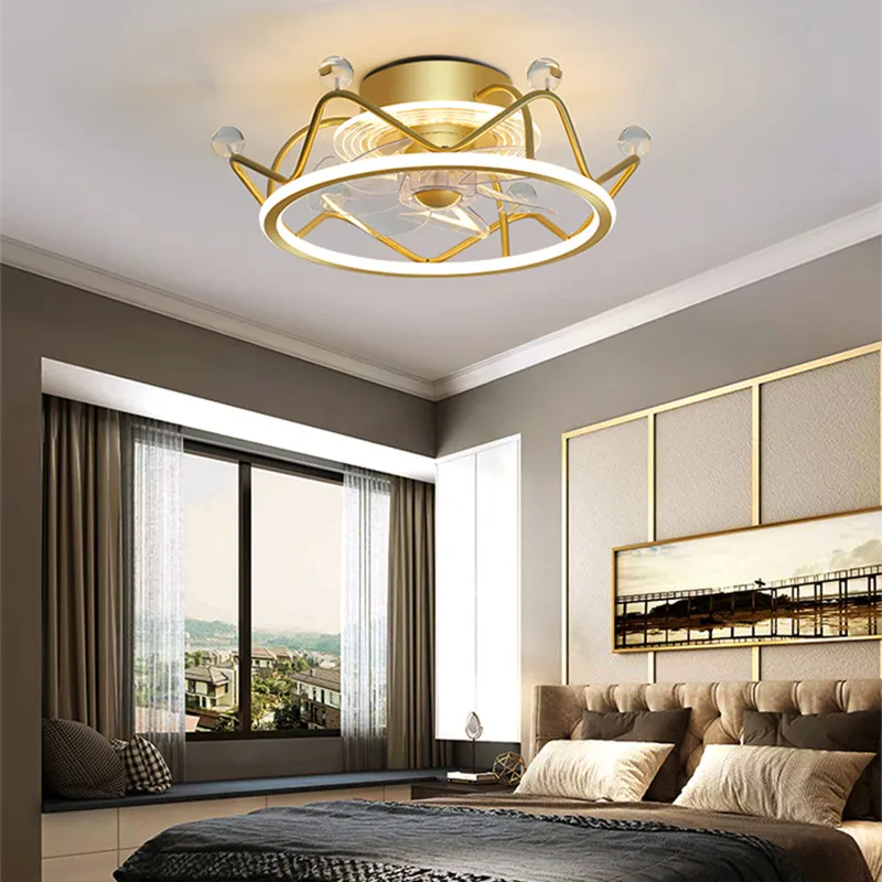 Luxury ceiling fan LED Remote Control girl ceiling fan Bedroom Decor Ventilador Lamp Dining Room Living Room Bedroom kids fan