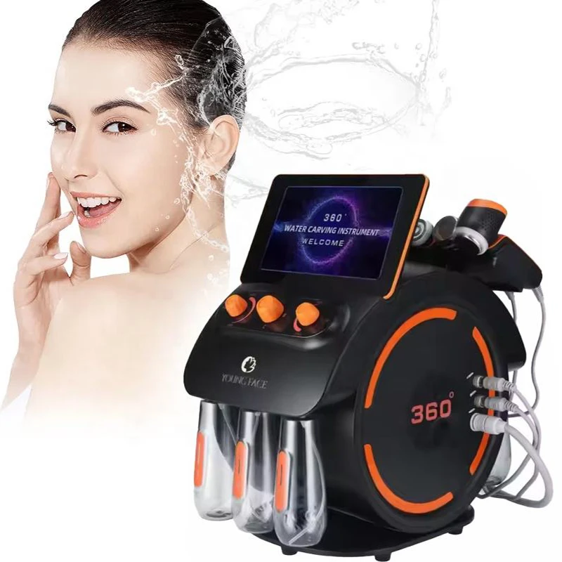 Nieuwste 360-water Peel Microdermabrasie Diamant Gezichtsverzorging Apparaat Huid Scrubber Rf Huidverstrakking Machine voor Beauty Spa Salon