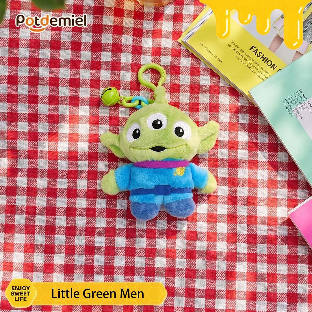 Potdemiel Disney Toy Story Alien Plush Key Charm Three Eyed Alien Doll Phone Charm Childrens Day Gift Bag Pendant Figure view 3