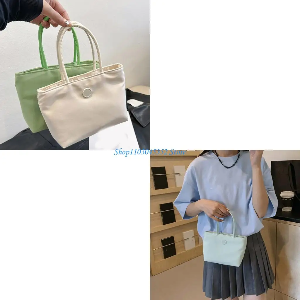 حقيبة سفر نسائية ذات سعة كبيرة بمقبض علوي، حقيبة يد بلون واحد، حقيبة تسوق متطابقة تمامًا، حقيبة يومية غير رسمية