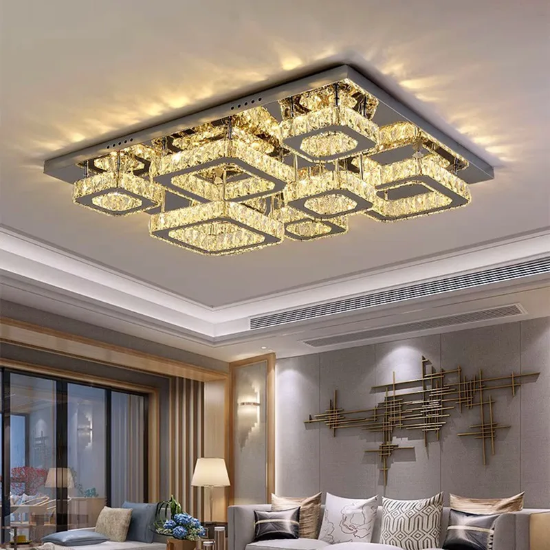 

Modern LED Crystal Ceiling Lamp Luxury Home Decoration Chandelier Lighting for Living Room Bedroom Kitchen Crysta Lustre Fixture