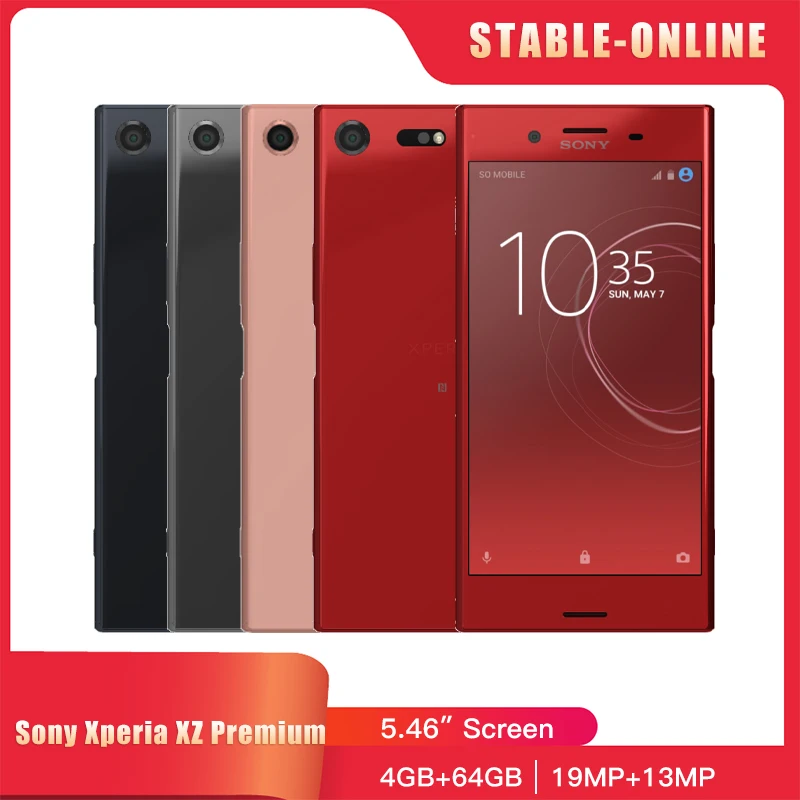 Original Sony Xperia XZ Premium G8141 G8142 SO-04J 4G LTE Mobile Phone 4GB+64GB NFC Snapdragon 835 Octa-Core Android SmartPhone