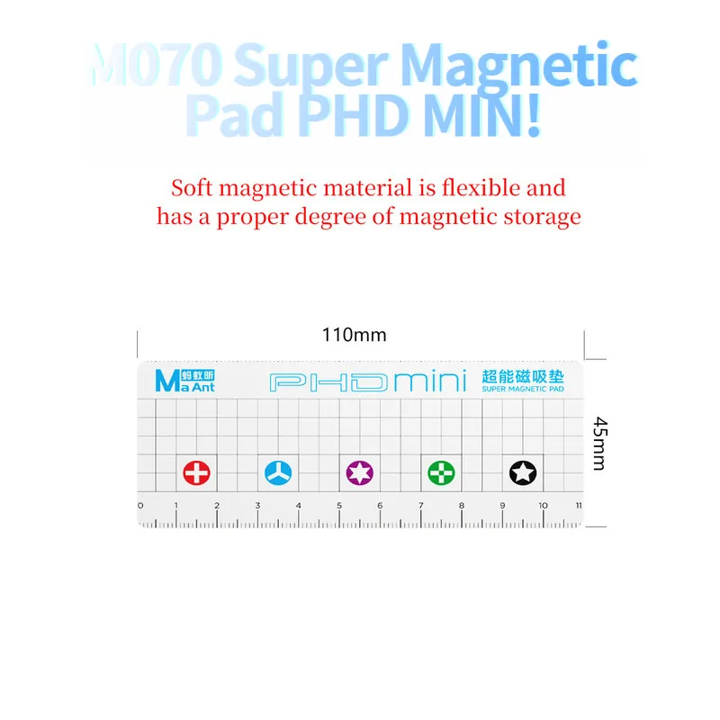 Forte striscia magnetica Adsorbimento super potente Nessun dispositivo Materiale morbido Tampone/righello a doppio uso Anticorrosivo per una tenuta stabile delle viti