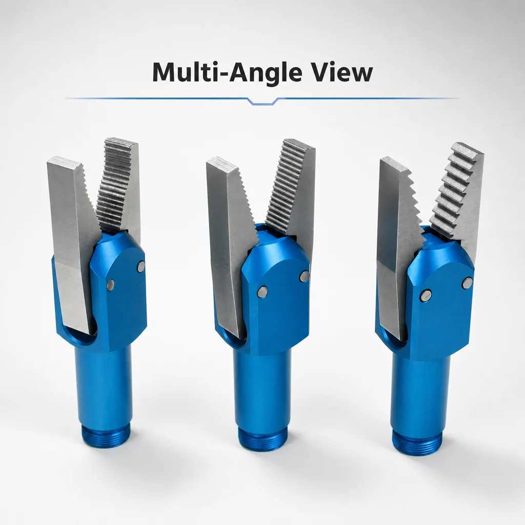 GRZ Series Pneumatic Air Gripper Serrated Y-clamp Aluminum Alloy EOAT Robot Arm Accessory for Injection Molding Machine