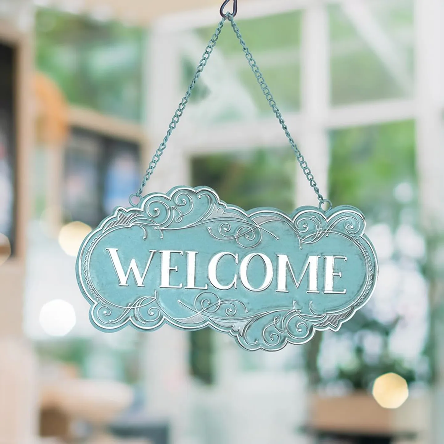 Metal Welcome Sign for Front Door Hanging welcome decor Welcome Door Sign Small Hanging Welcome Back Decorations Visit the All