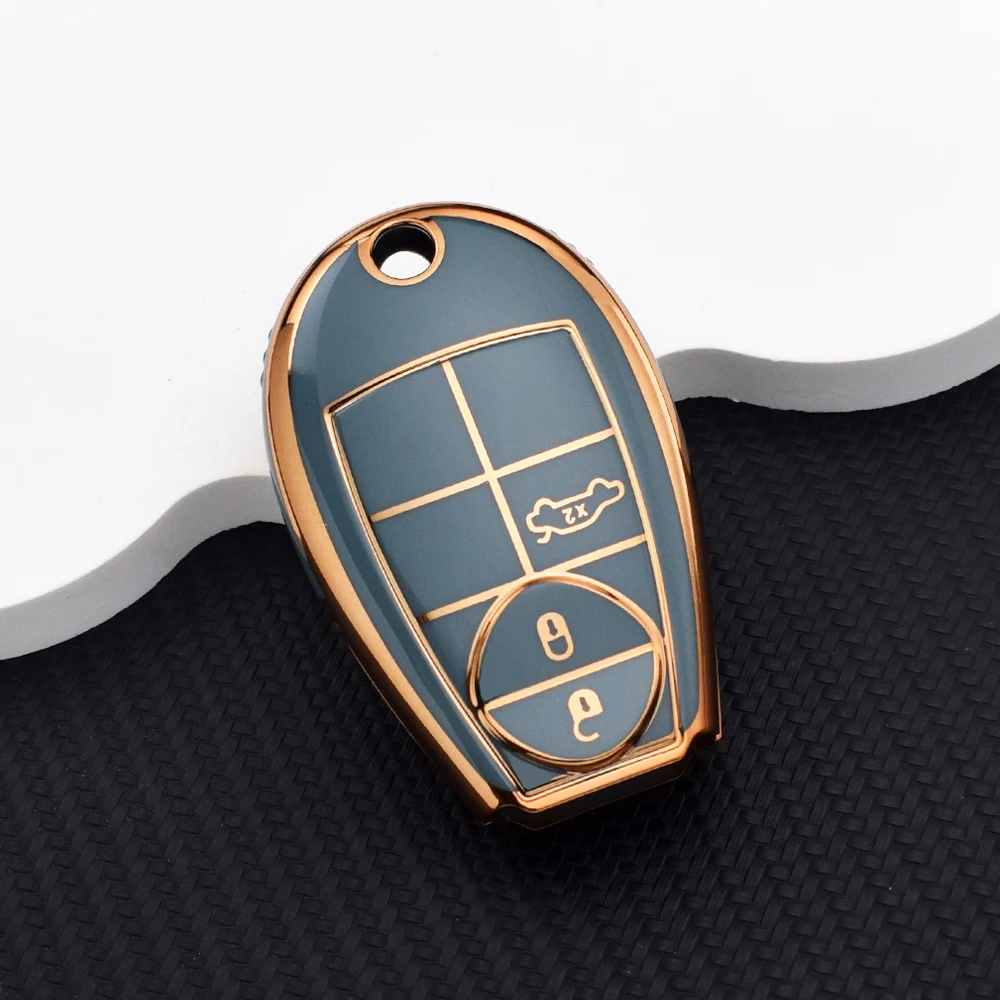 3 Buttons TPU Remote Car Key Fob for Chrysler Town & Country Jeep Grand Cherokee Dodge Caravan Journey Protector Case