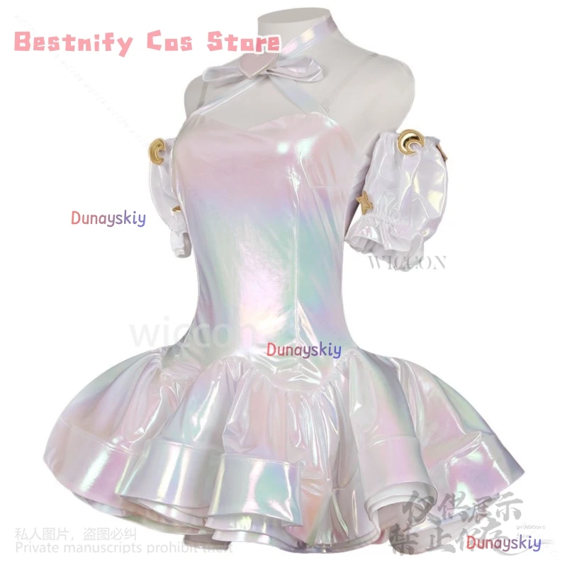 لعبة كوسبلاي جيم المحتاجة للفتيات ذات الجرعة الزائدة كوسبفريه إغو كانجيل أنيمي زي جيراي كي بنات كاواي ليزر أبيض لوليتا فستان كعكة الباروكات تخصيص