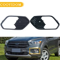 Luz antiniebla del parachoques delantero del coche, cubierta de rejilla de marco para Ford Escape Kuga 2017 2018 2019, cubierta embellecedora de luz antiniebla delantera cromada