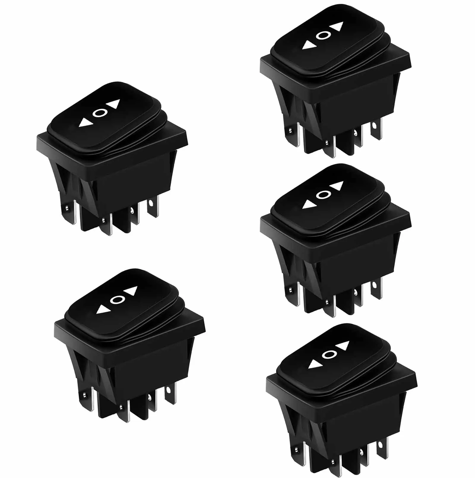 AC 110/220V DC 12V/24V Momentary Locking Polarity Reverse Self Resetting Rocker Switch Motor Control Boat Rocker Toggle Switch