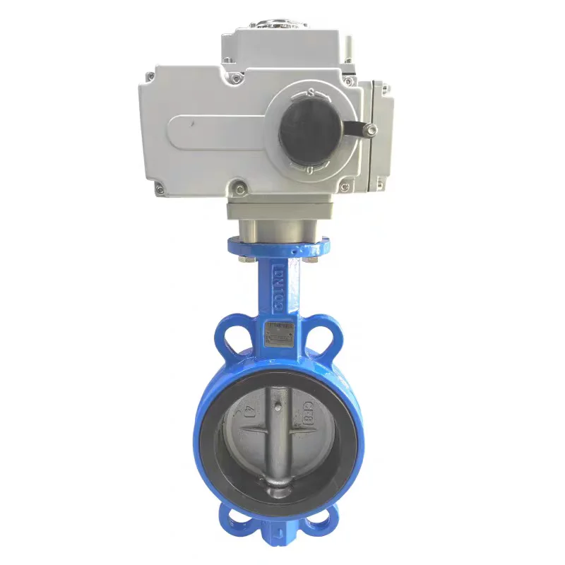 220V Electric Butterfly Valve Ductile Iron Flange Actuator Clamp Soft Seal Water DN50 65 80 200 Industrial Pipeline Control Flow