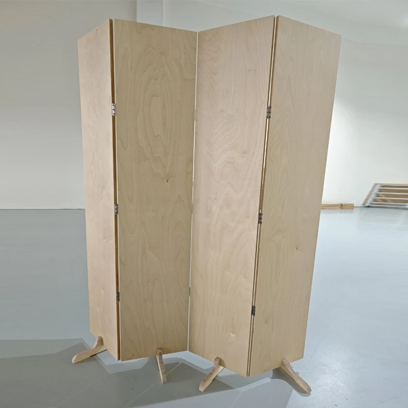 Birch ocean board screen partition living room bedroom modern simple light luxury solid wood folding partition wall