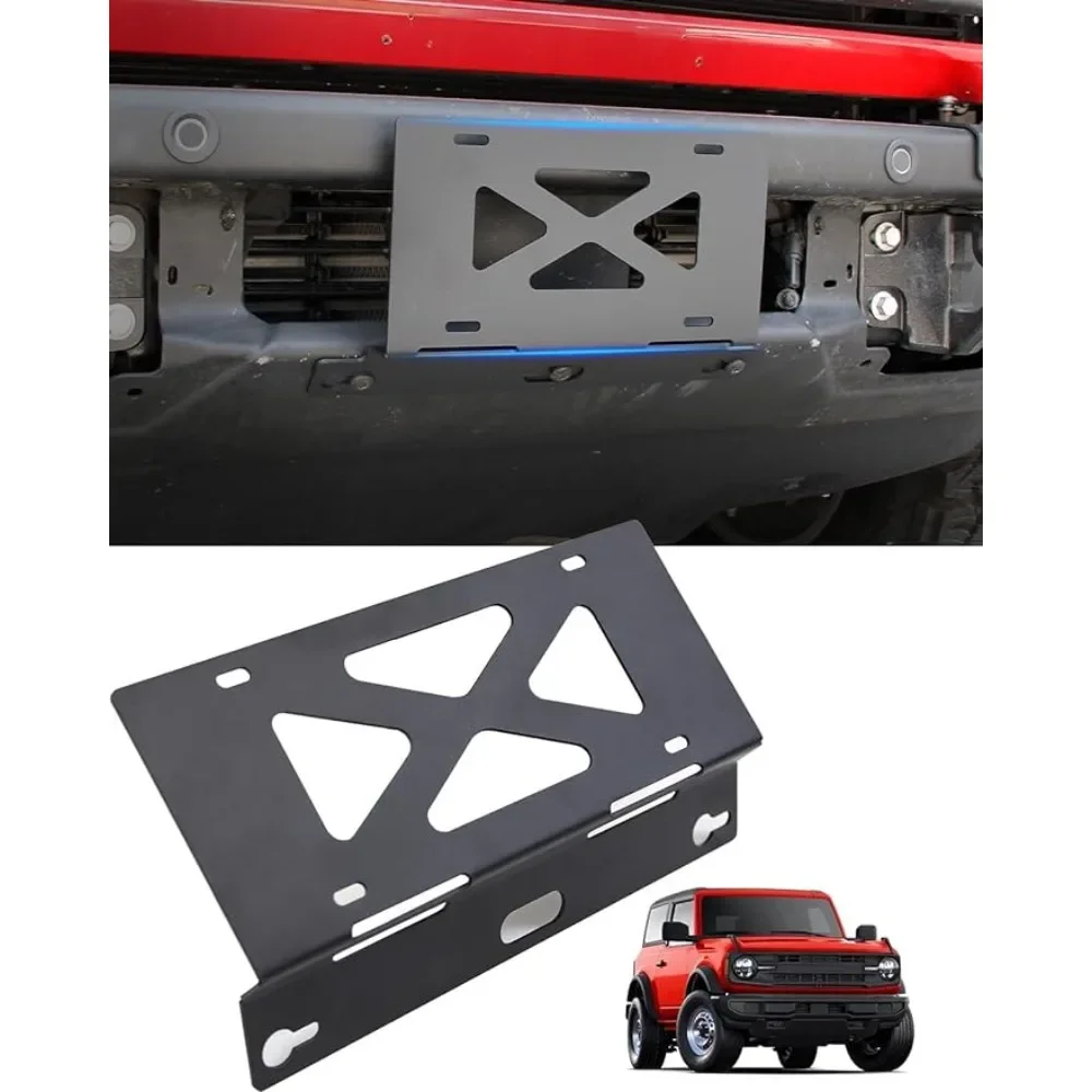 Car License Plate Holder plate Frame for Ford Bronco 2021-2023 Bracket Base Downward Model off road custom license