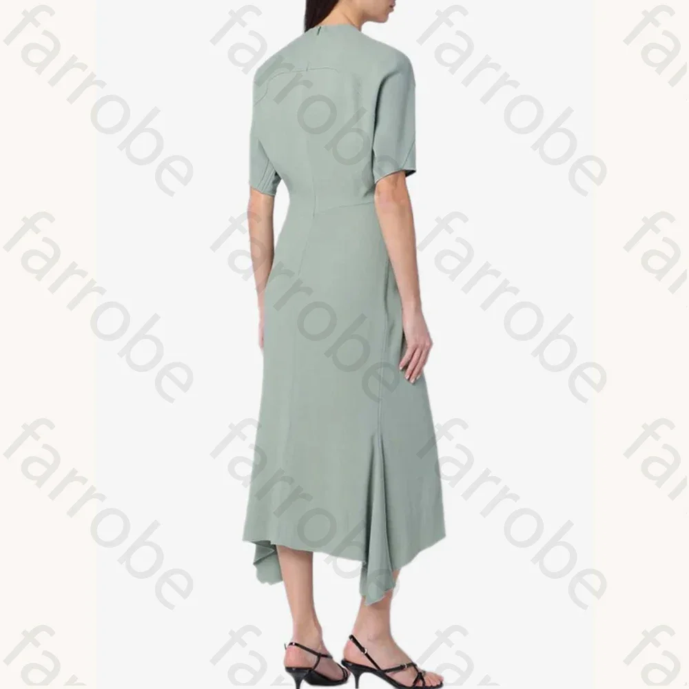 ที่กําหนดเอง Elegant ครึ่งแขนชุด A-Line ชุดราตรีโอกาสอย่างเป็นทางการประณีตคุณภาพสูงปาร์ตี้พรหมสําหรับผู้หญิง