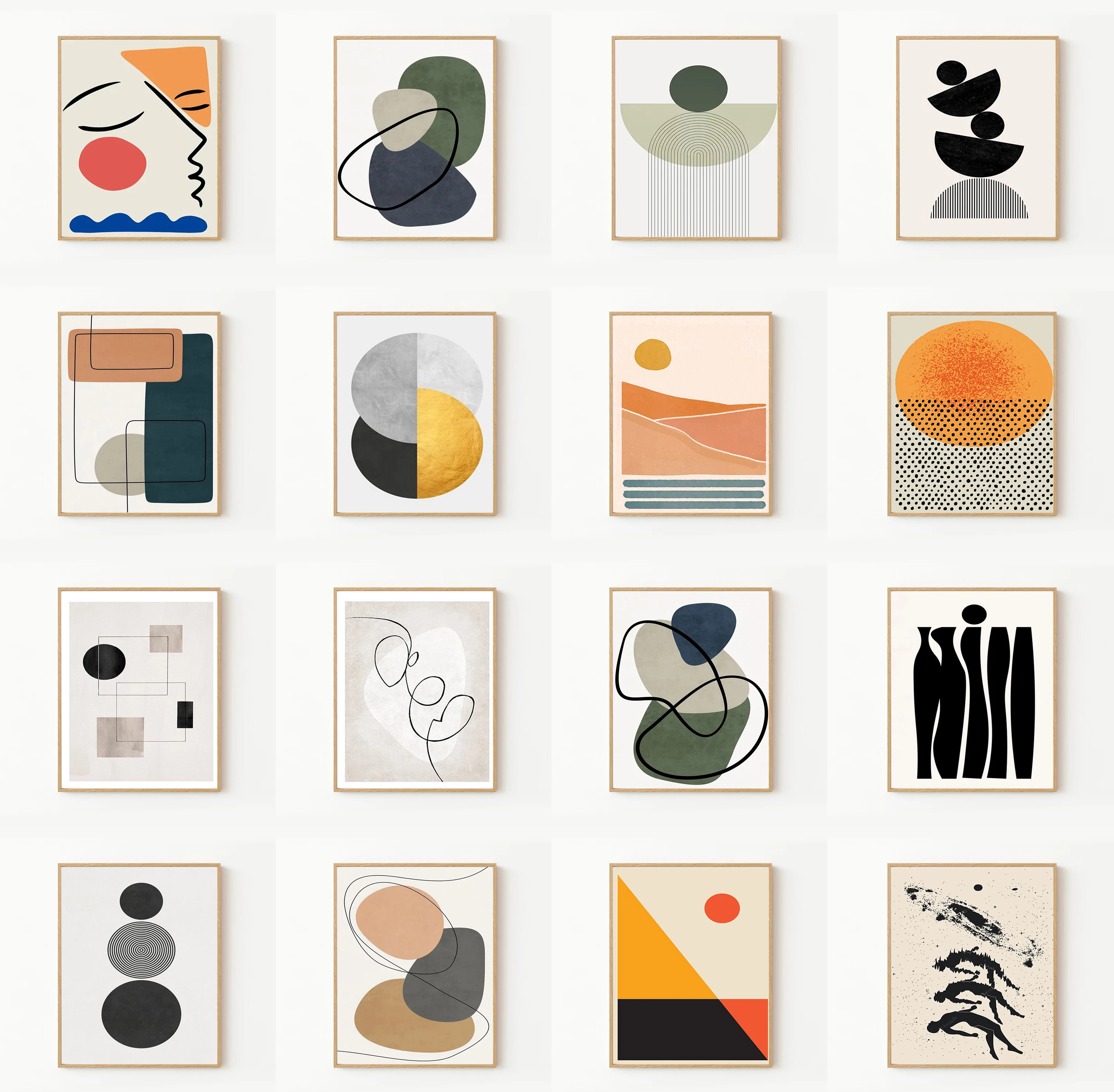 Geometry Abstract Poster Customization Of Minimalist Canvas Posters Home Decorations Decorative Pictures For Living Room 40X60CM