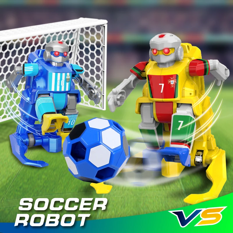 Teeggi RC Robot batalla fútbol 2 uds Control remoto fútbol Robot interactivo para padres e hijos RC batalla Robot juguete regalos de Halloween