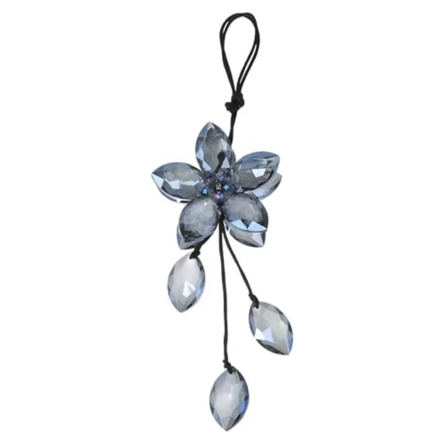 

1 Pcs Artificial Crystal Tassel Flower Car Rear View Mirror Pendant Accessories Car Hanging Ornament