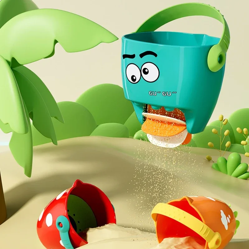 Babybadje Speelgoed Cartoon Baby Mini Douche Kleine Emmer Zomer Grappig Badspeelgoed Draagbare Doucheemmer met Handvat voor Stranden