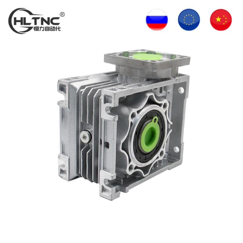 5:1-80:1 Worm Reducer NMRV030 11mm Input 14mm output Shaft RV030 Worm Gear box Speed controller for NEMA23 Motor square flange