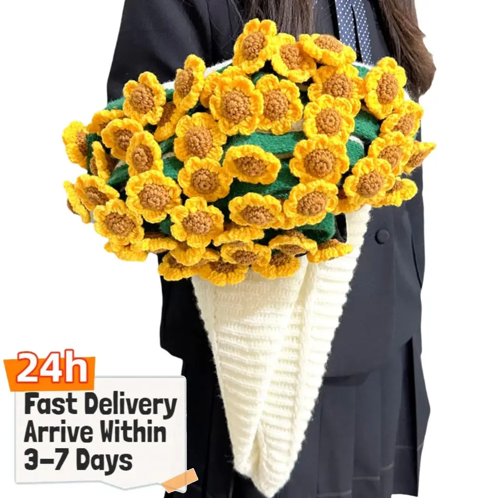 Crocheted Floral Knitting Throw Blanket Soft and Cozy