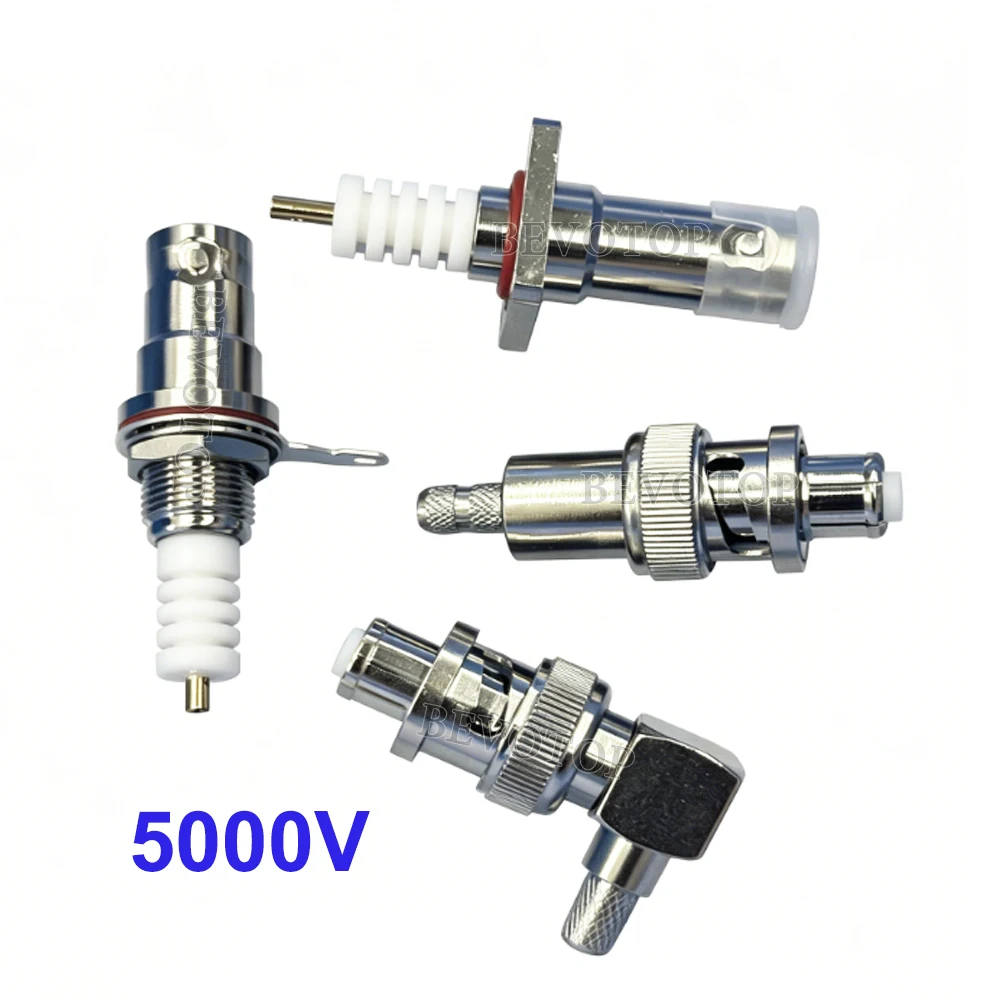 10PCS High Voltage 5000V SHV Connector Set RP-BNC Male/Female High-Quality RF Coaxial Connectors for RG58 LMR195 RG223 Cables