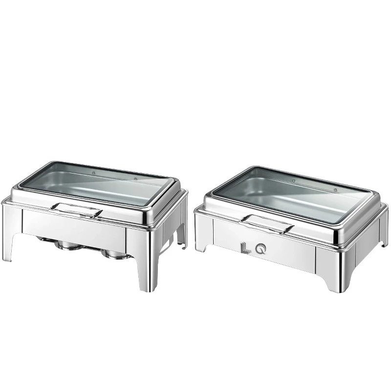 

9L Luxury Other Hotels and Restaurants Serving Golden Dining Buffet Food Warmer Rectangle Hot Pot Hot Pot Buffet