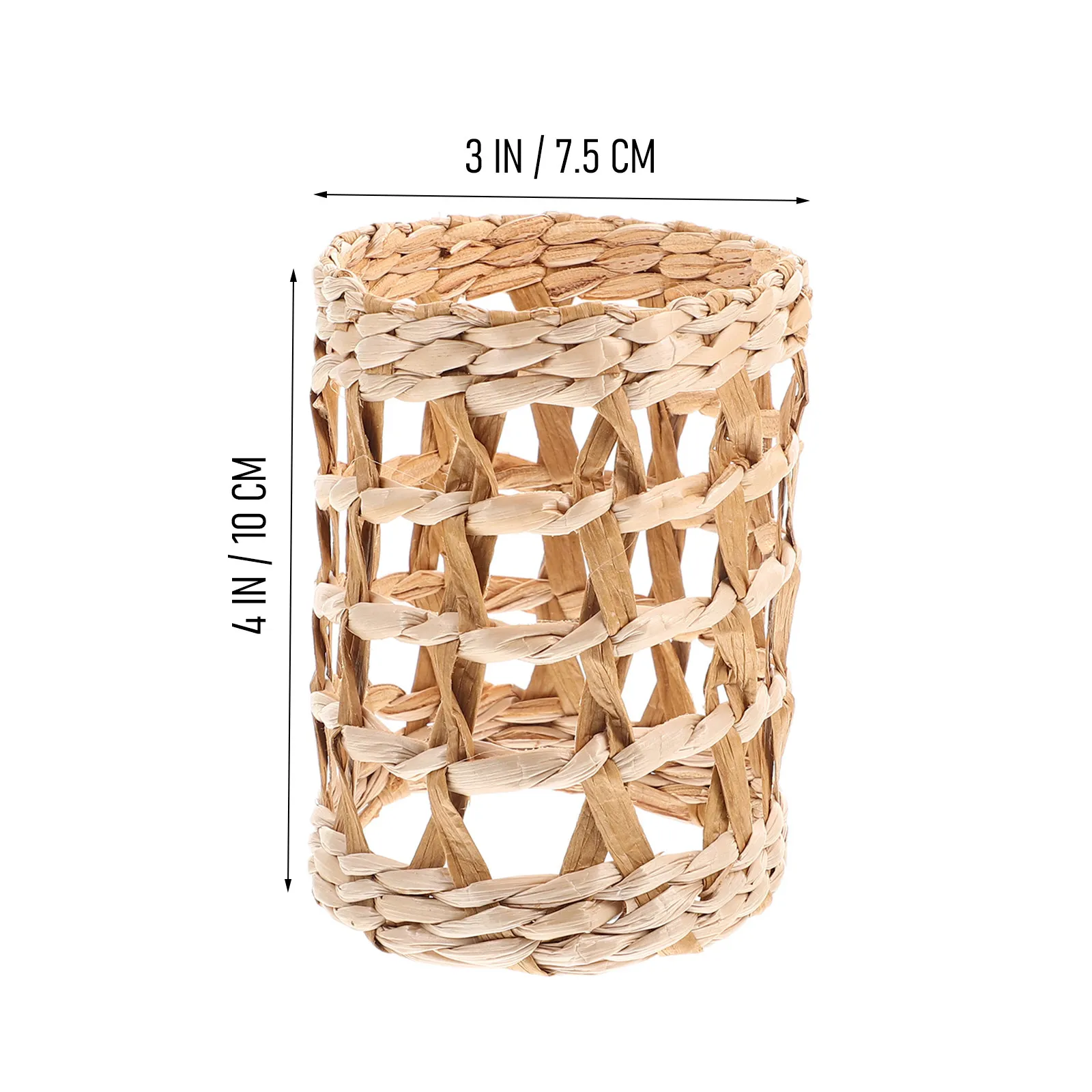 2Pcs Woven Glass Cup Sleeve Straw Heat Insulating Protective Cover Non-Slip Grip Cup Accessory for Drinking Vase Decorative Use