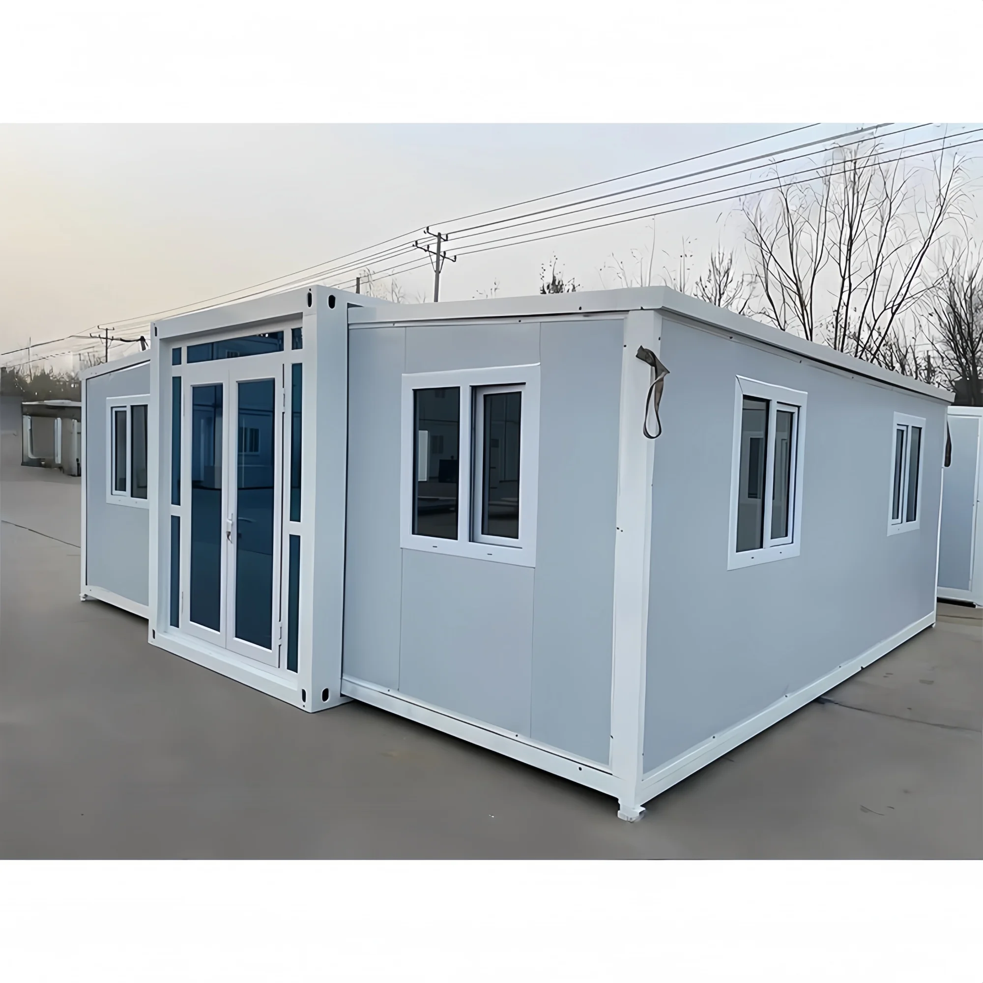 منزل حاوية متنقل محمول، منزل حاوية قابل للتوسيع مسبقًا، وحدات 2.3.4 غرفة نوم