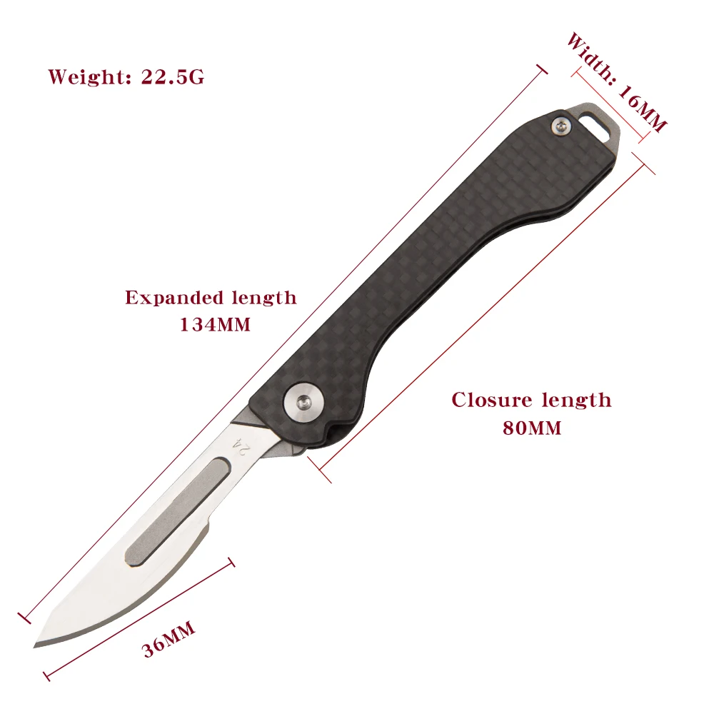 Titanium Alloy Utility Knife Multifunctional Portable Pocket EDC Cut Fruit Carved Paper With Protection Oil