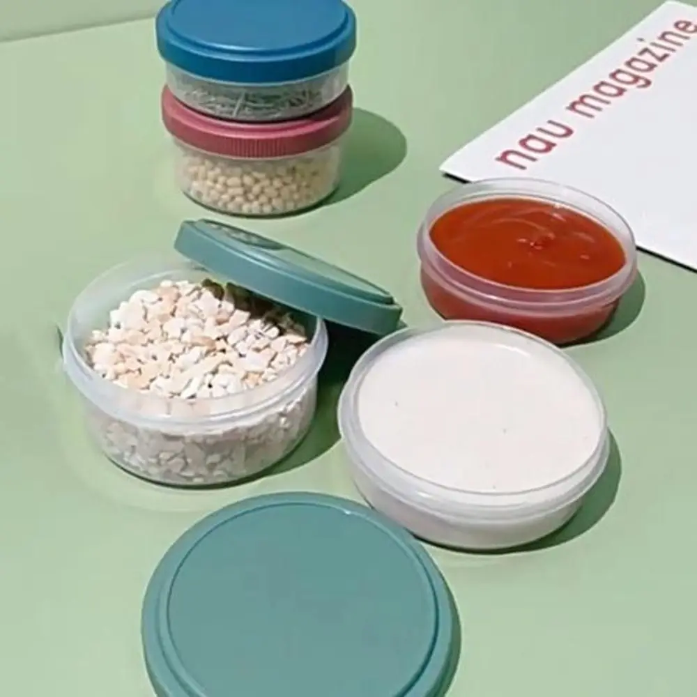 

Barbecue Spice Jar Plastic Salad Sauce Cup 50/75ML Mini Condiment Container Reusable Leak-proof Sauce Container Outdoor