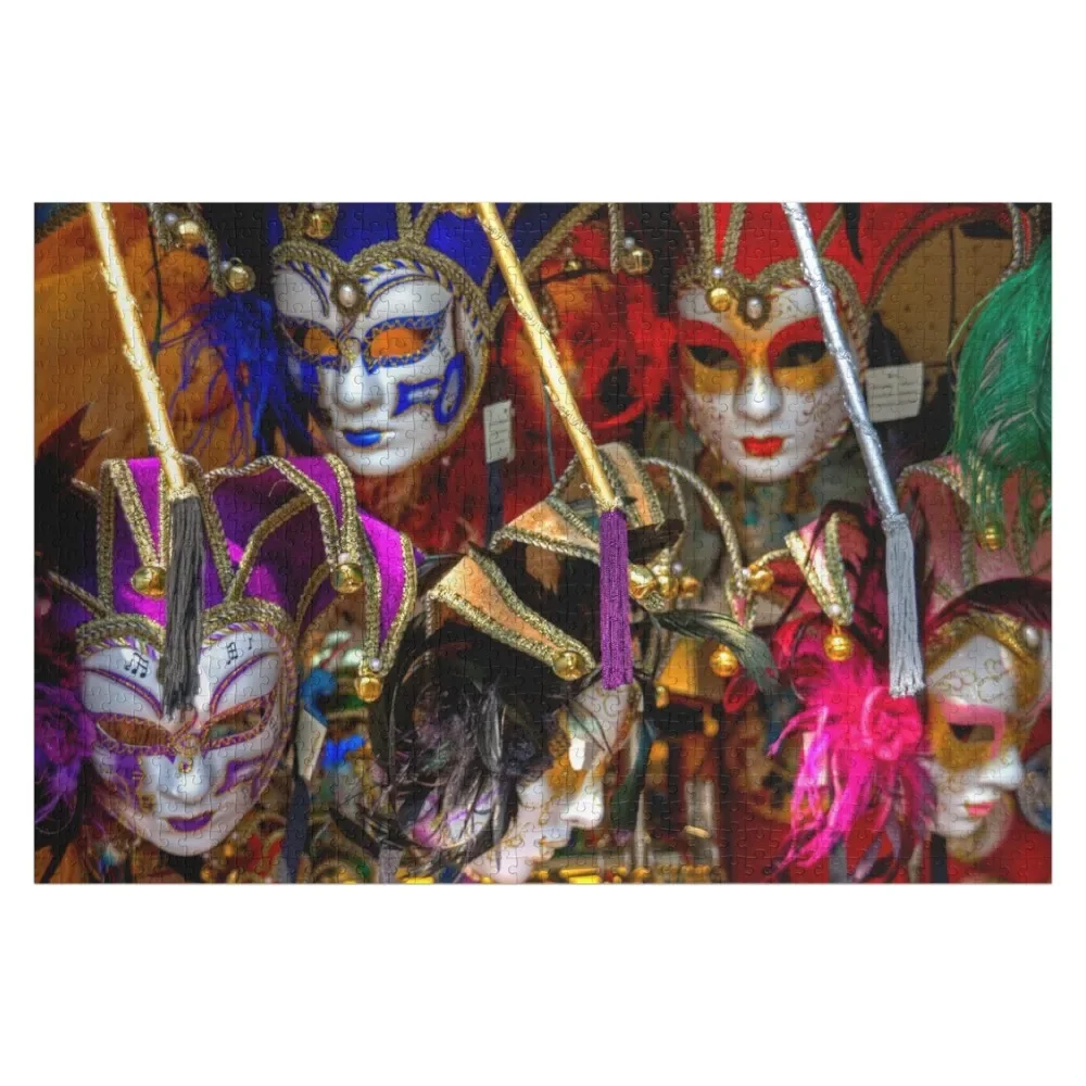 

Venetian Masks Jigsaw Puzzle Wooden Name Custom Personalized Custom Wooden Gift Puzzle