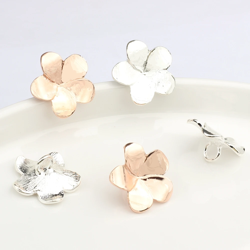 Zinc Alloy CONCHO Frangipani Flower Shape Buttons Retro Charms 3pcs/lot For DIY Making Finding Accessories