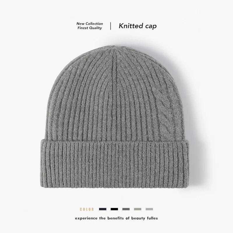 

Cap Beanies Jacquard Velvet Thick Knit Hat men's Outdoor Caps Warm Cold Hat Fashion Versatile women's Woolen Hats 4m639