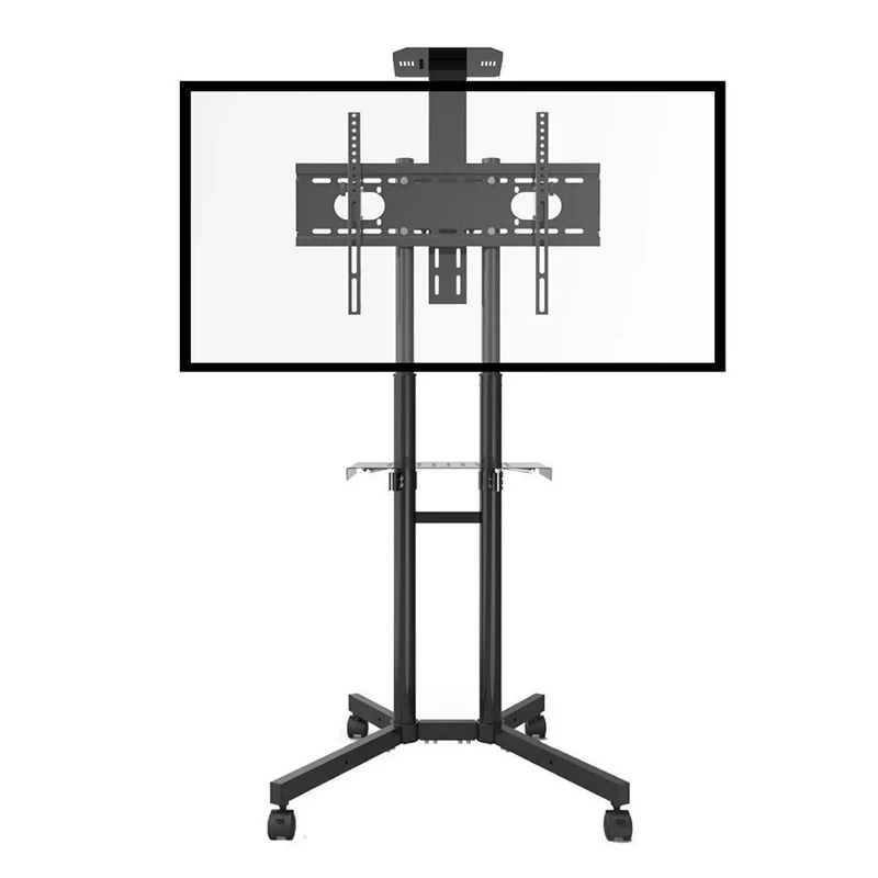 Universal TV Cart For LCD LED Plasma Flat Panel Stand Mount With Mobile And Adjustable Shelf And Curved Displays For 32 to 65