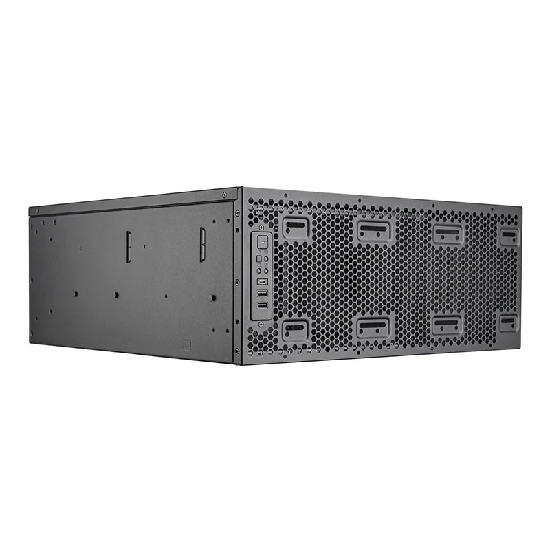 4U Rackmount Server Chassis - Supports SSI-EEB/ATX, 8 PCIe Slots, 360mm Radiator, 424mm GPU, 7.63kg Steel