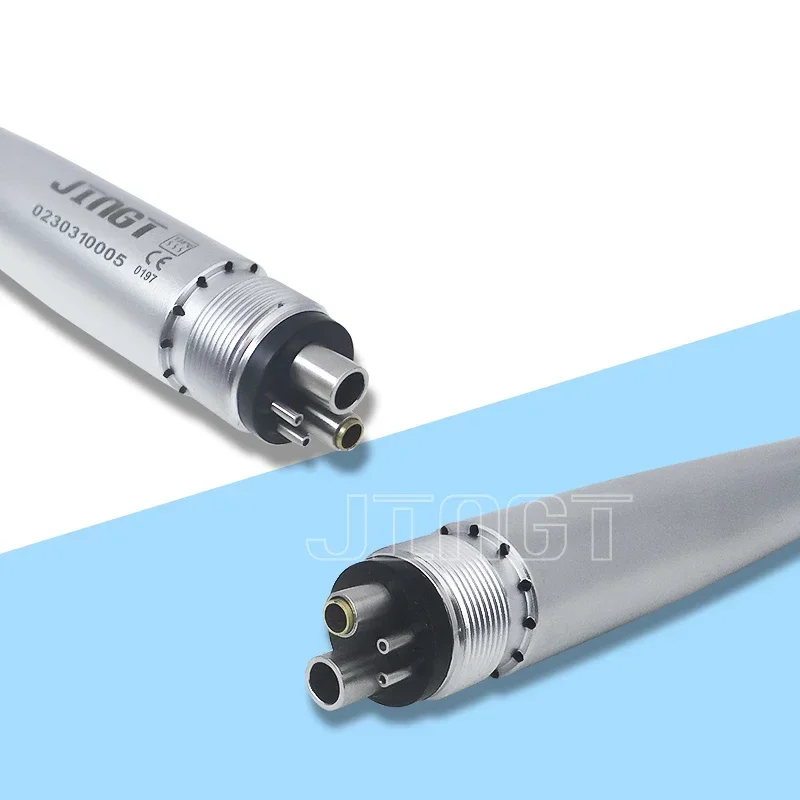 Denta High Speed LED Turbine 45° Handpiece for Precise Surgery,  Ceramic Rotor, Push Button Control,Triple Water Cooling System