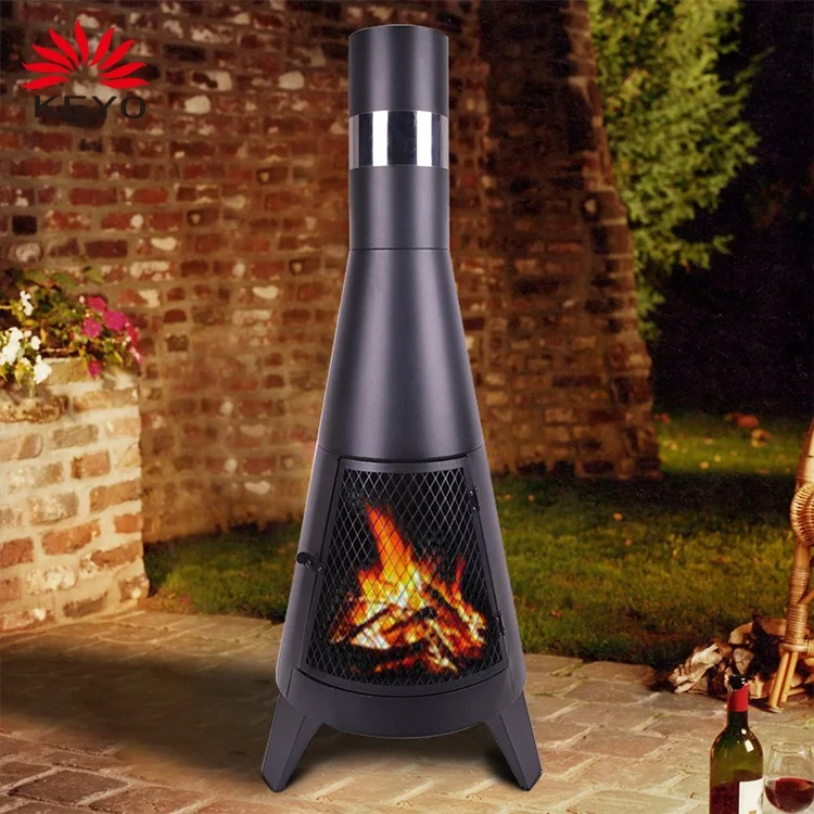 

Chimenea Patio Heater Fire Pit Outdoor Garden Wood Burning Steel Metal Firepit Wood Burner Steel Chiminea