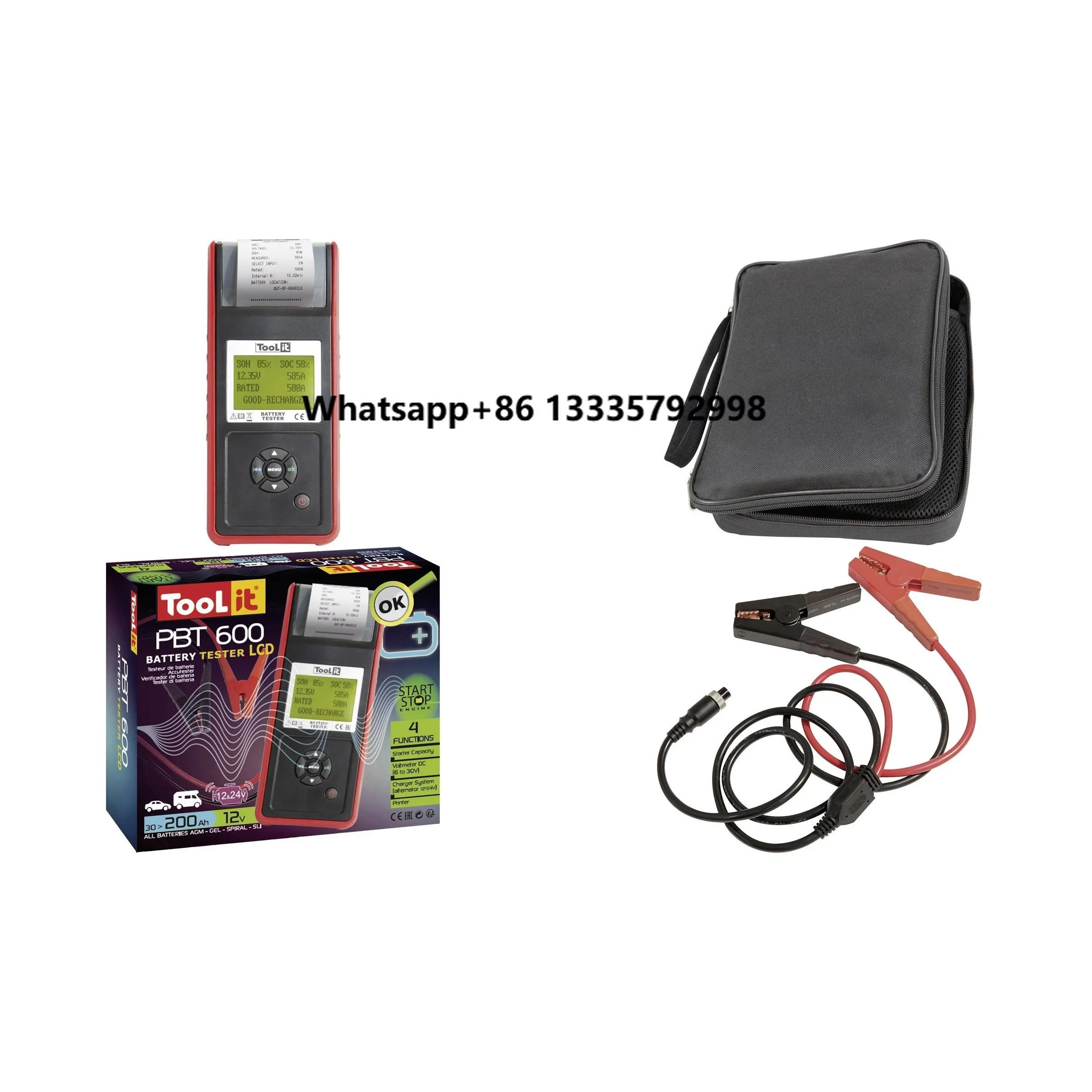 

Toolit PBT600 - START/STOP Car Battery Tester, Battery Monitoring 120cm (940910018408)