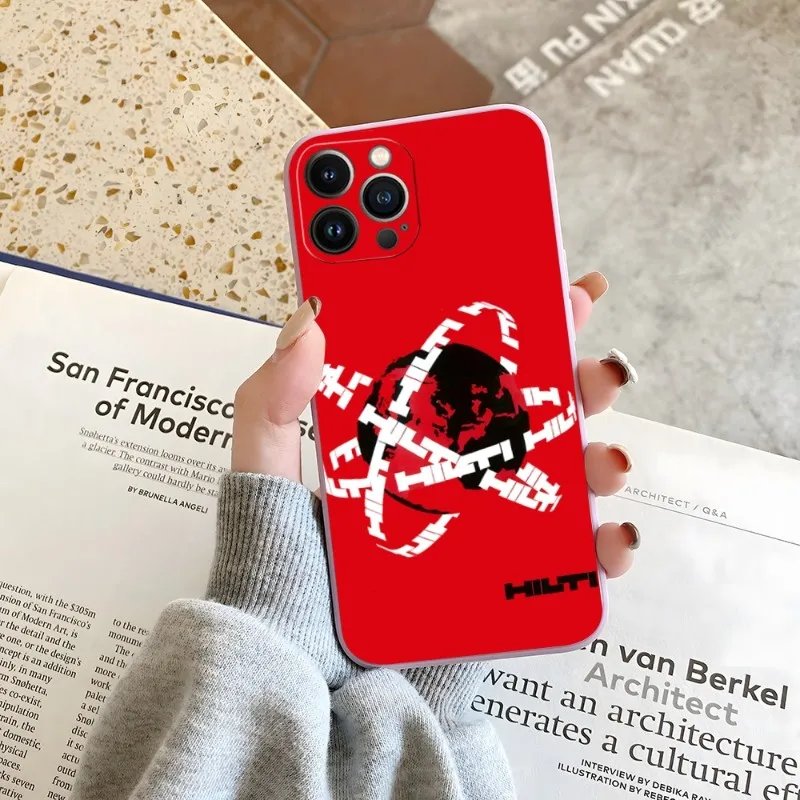 Toolbox Brand Hilti Tools Phone Case Candy Color For IPhone 15 14 12 13 11 Pro Max Mini X XR XS Max 7 8 Plus Soft Silicon Cover